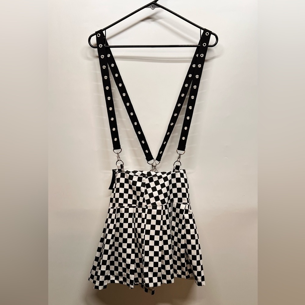 Hot topic pleated checkered mini skirt